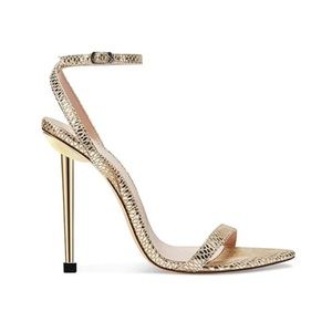 The Ford Sandal - Gold Snakeskin (Size 37)
